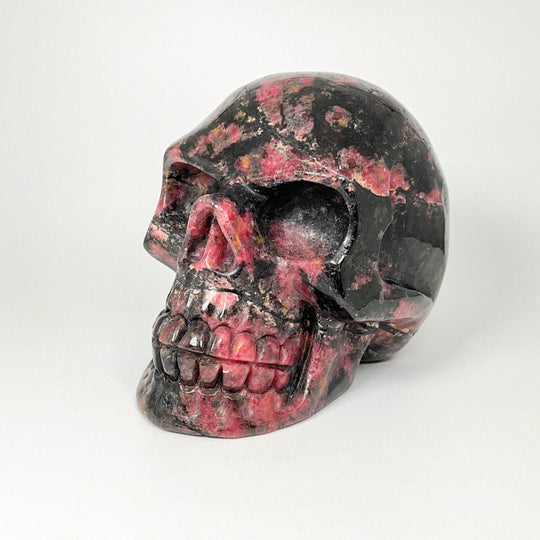 Carved Rhodonite Skull - Rocks and Gems Canada
