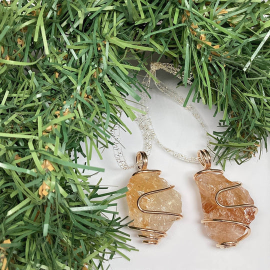 Wire Wrap Gemstone Christmas Ornament - Rocks and Gems Canada