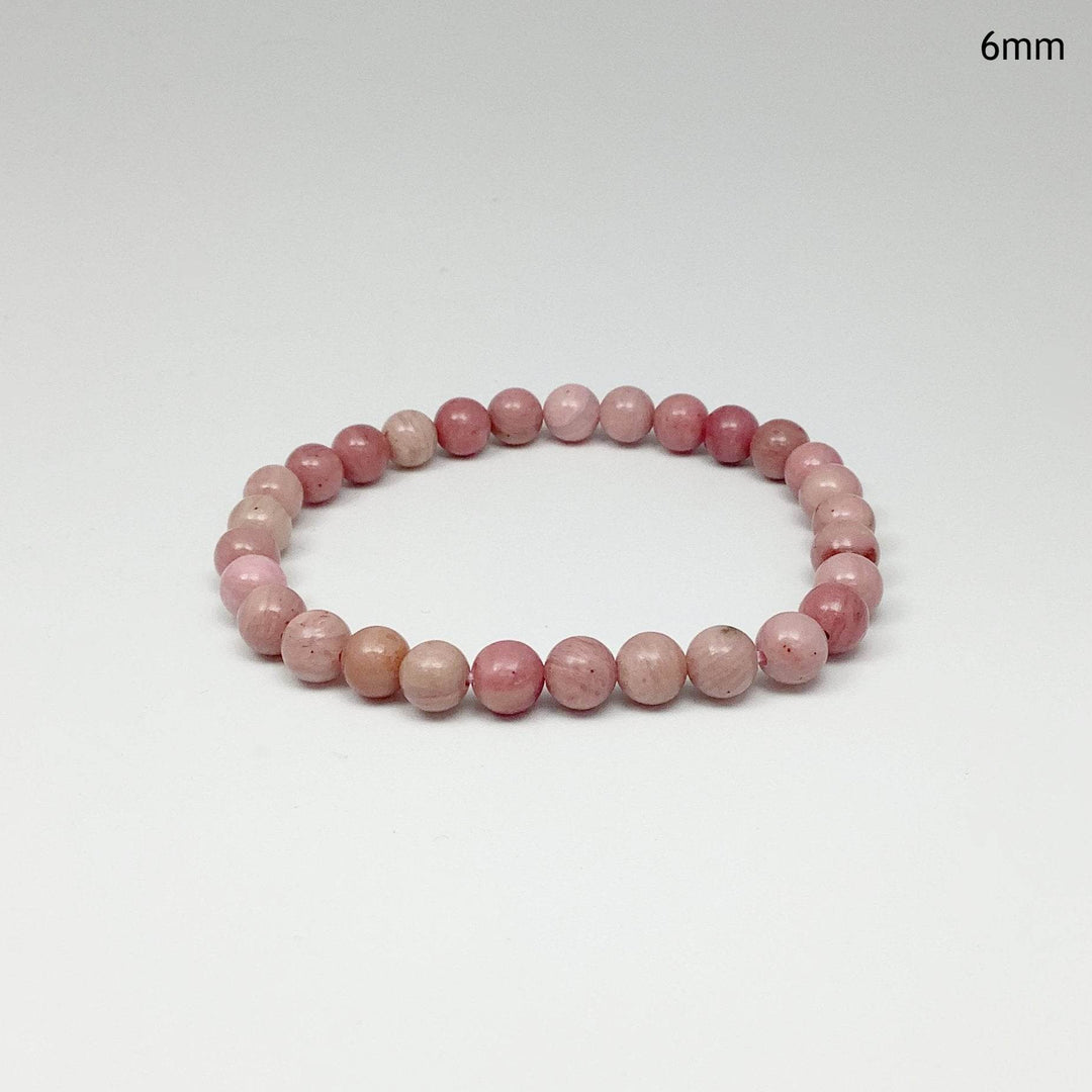 Pink Rhodonite Beaded Bracelet - Rocks and Gems Canada