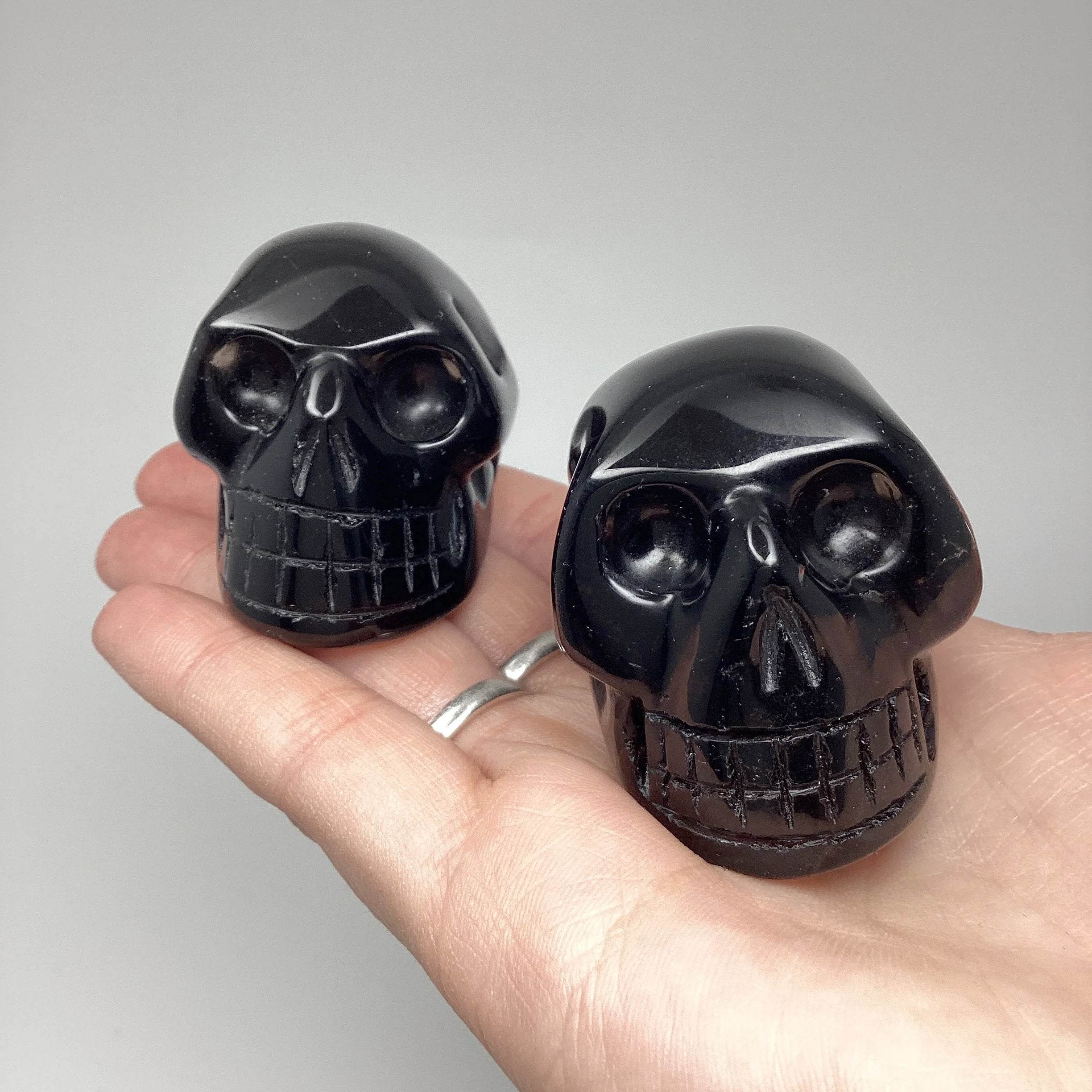 Carved Smoky Quartz Crystal Skull - Rocks and Gems Canada