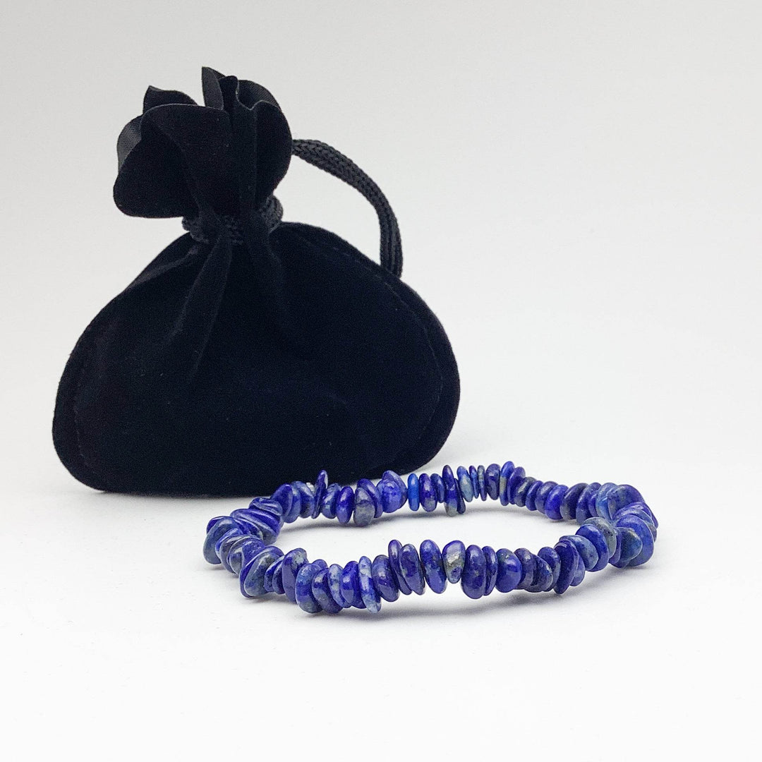 Lapis Lazuli Chip Beaded Bracelet - Rocks and Gems Canada