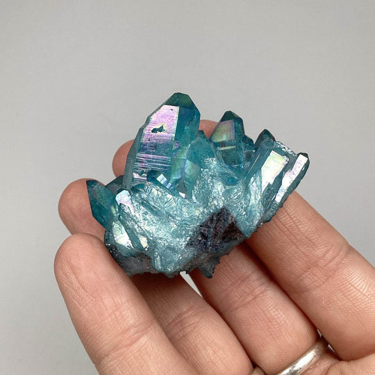 Aqua Aura Quartz Cluster - Rocks and Gems Canada