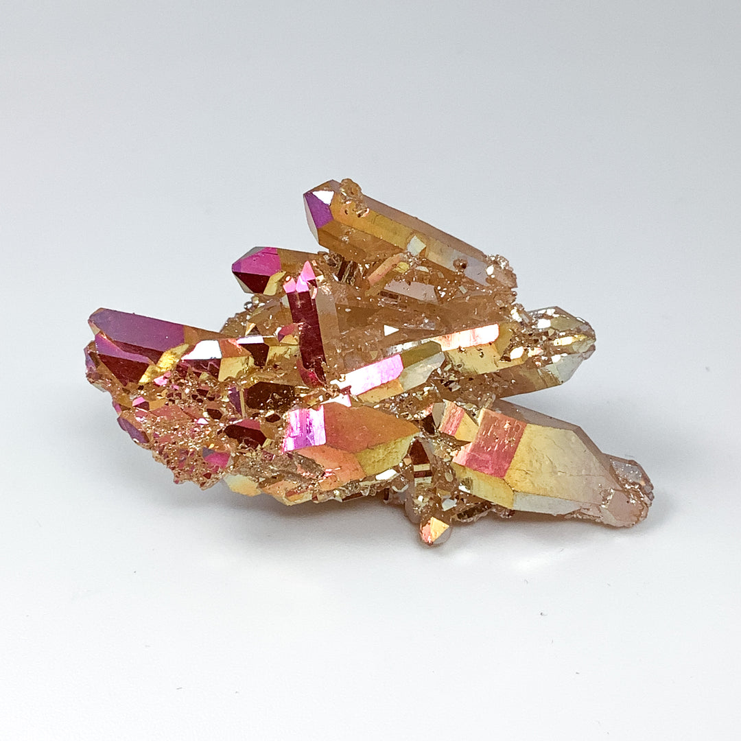 Sunset Aura Quartz Cluster - Rocks and Gems Canada