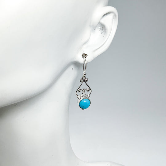 Turquoise Dangle Earrings - High Quality - Rocks and Gems Canada