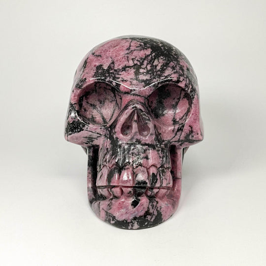 Carved Rhodonite Skull - Rocks and Gems Canada