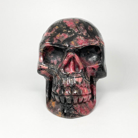 Carved Rhodonite Skull - Rocks and Gems Canada