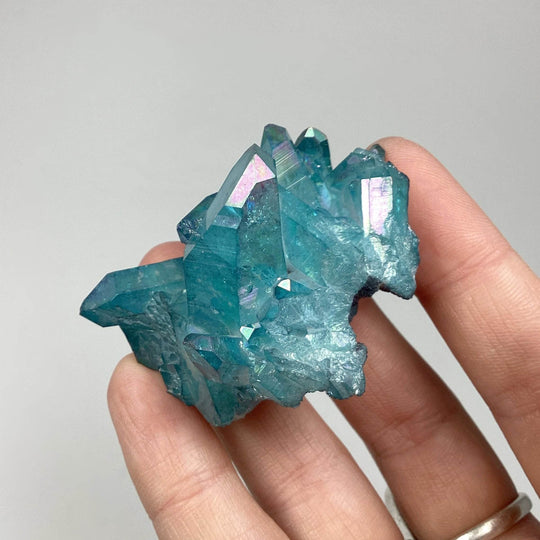 Aqua Aura Quartz Cluster - Rocks and Gems Canada