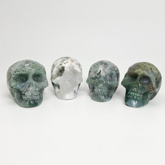 Moss Agate Skulls - Rocks and Gems Canada