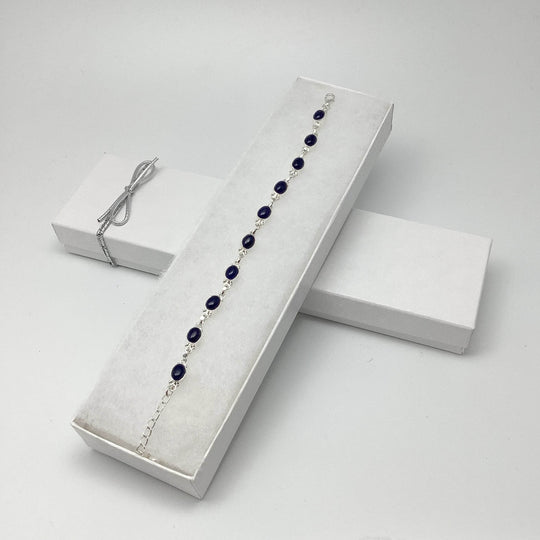 Sodalite Sterling Silver Bracelet - Rocks and Gems Canada