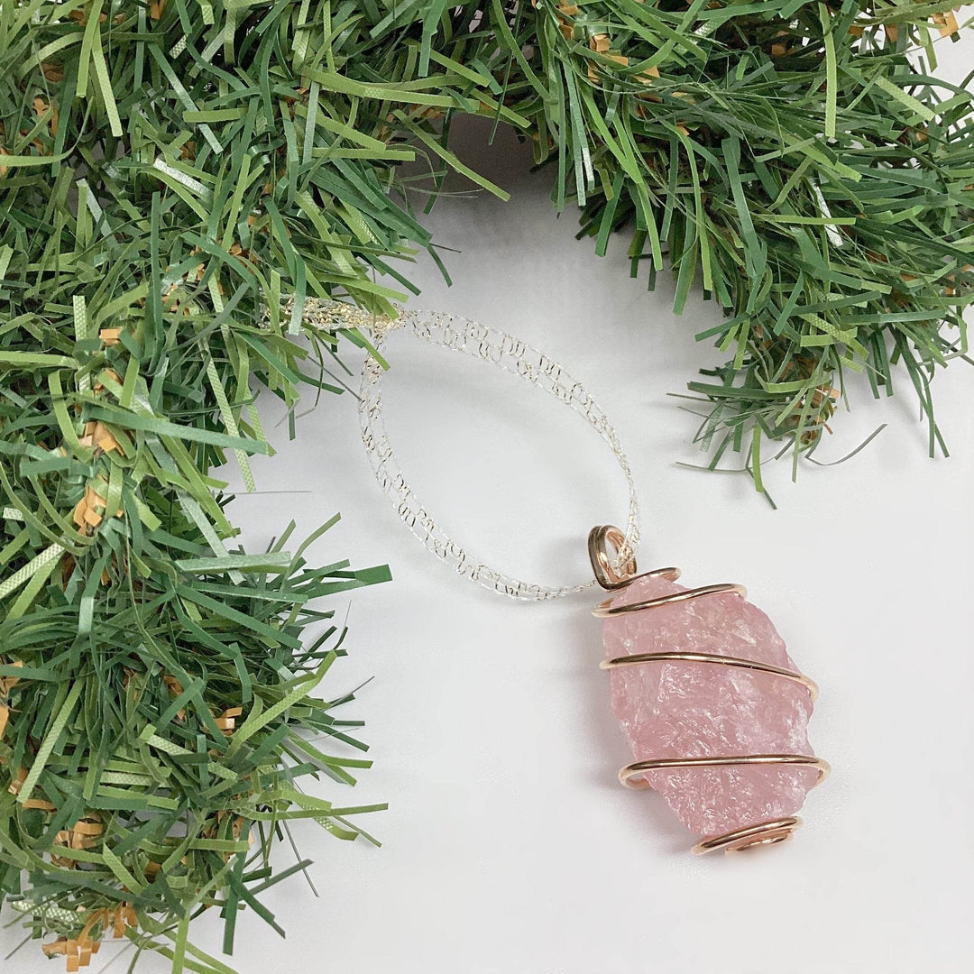 Wire Wrap Gemstone Christmas Ornament - Rocks and Gems Canada