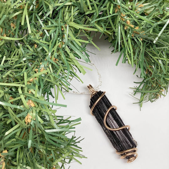 Wire Wrap Gemstone Christmas Ornament - Rocks and Gems Canada