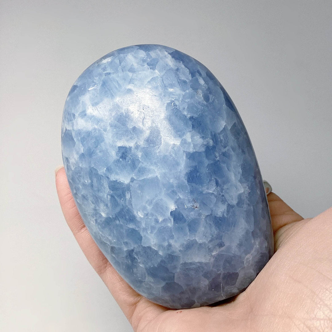 Blue Calcite Stand Up - Rocks and Gems Canada