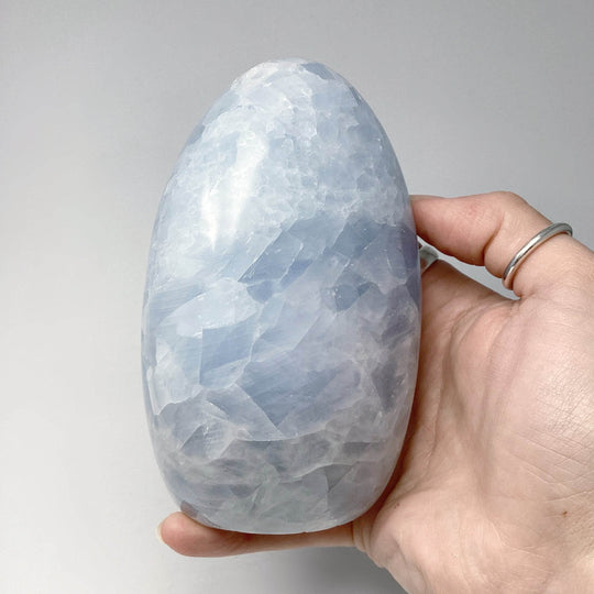 Blue Calcite Stand Up - Rocks and Gems Canada