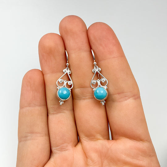 Turquoise Dangle Earrings - High Quality - Rocks and Gems Canada