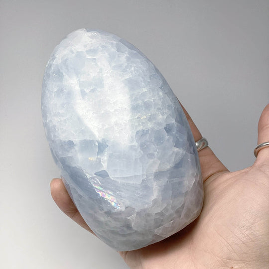 Blue Calcite Stand Up - Rocks and Gems Canada