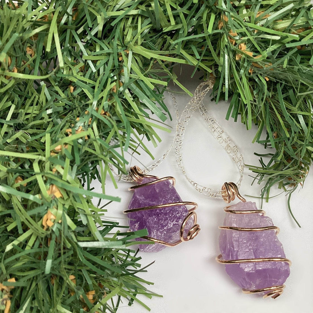 Wire Wrap Gemstone Christmas Ornament - Rocks and Gems Canada