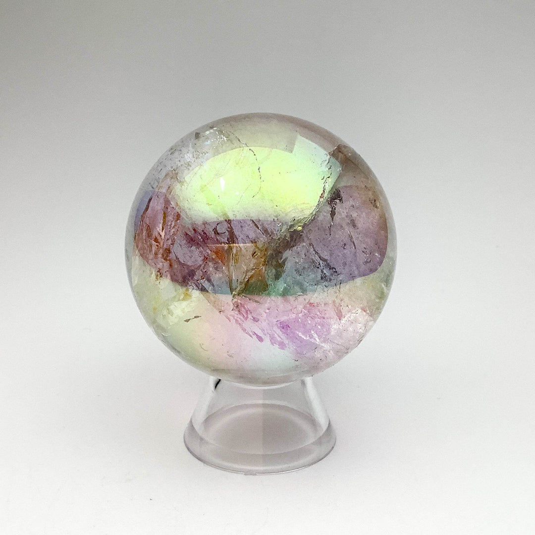 Aura Rose Quartz Sphere - Rocks and Gems Canada