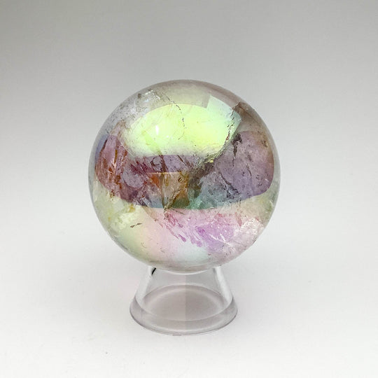 Aura Rose Quartz Sphere - Rocks and Gems Canada