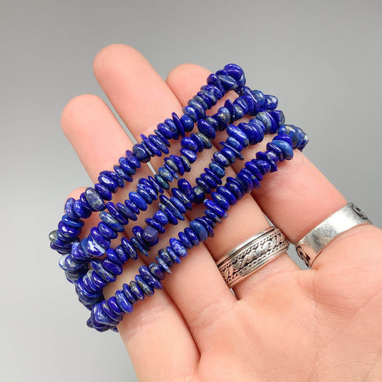 Lapis Lazuli Chip Beaded Bracelet - Rocks and Gems Canada