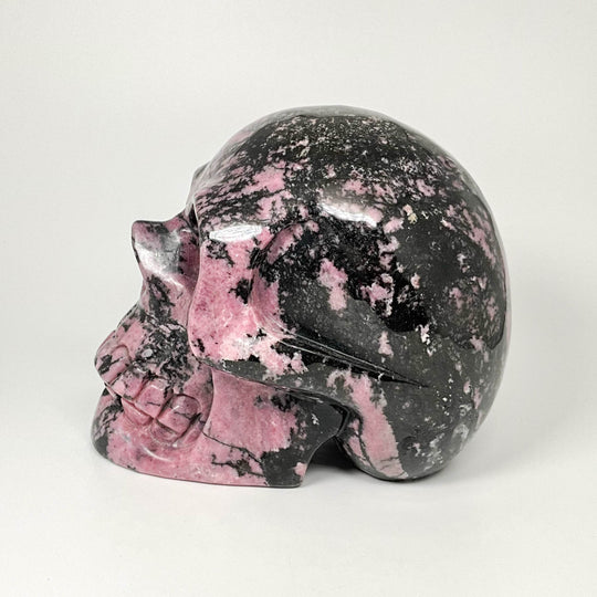 Carved Rhodonite Skull - Rocks and Gems Canada