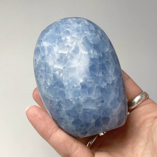 Blue Calcite Stand Up - Rocks and Gems Canada