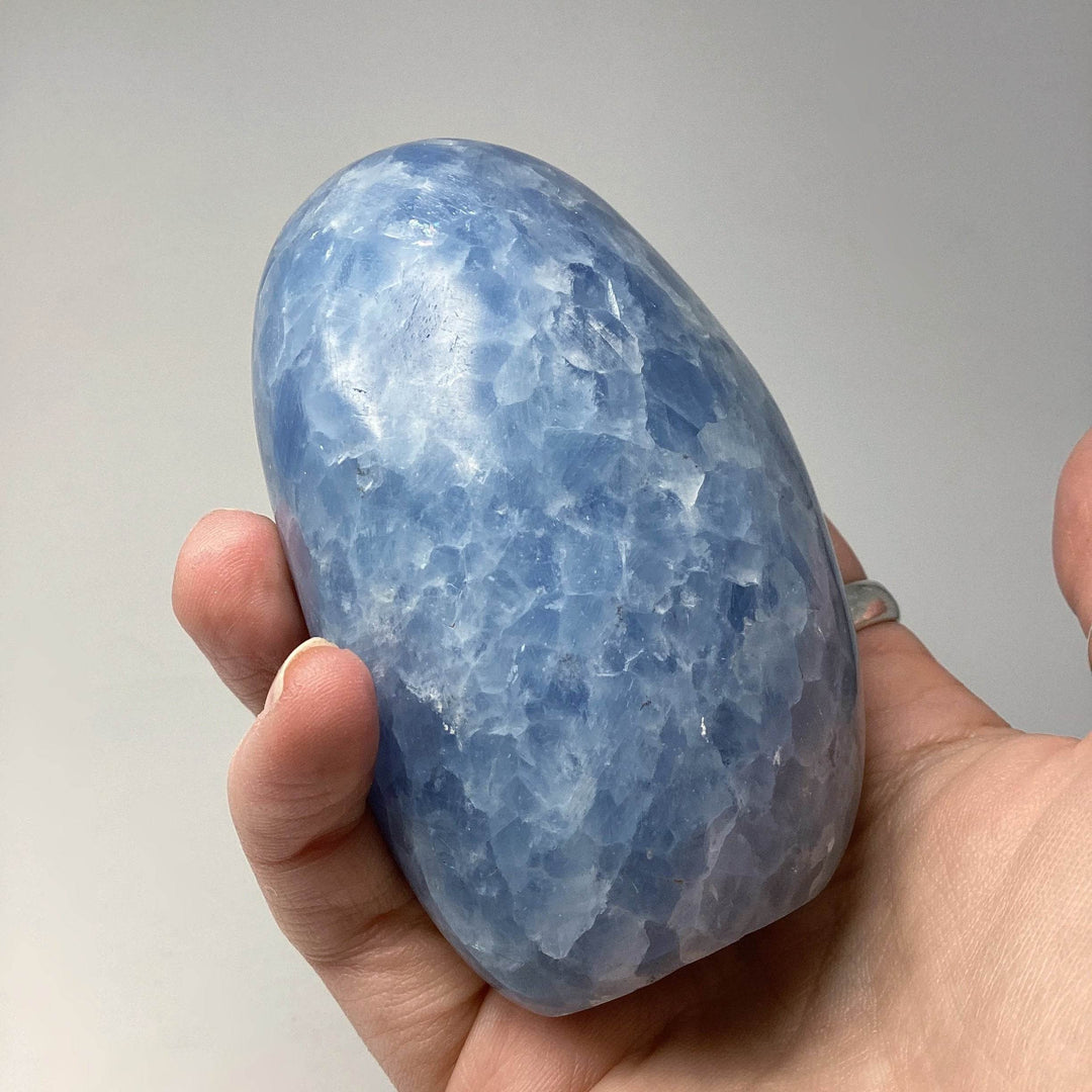 Blue Calcite Stand Up - Rocks and Gems Canada