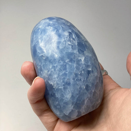 Blue Calcite Stand Up - Rocks and Gems Canada