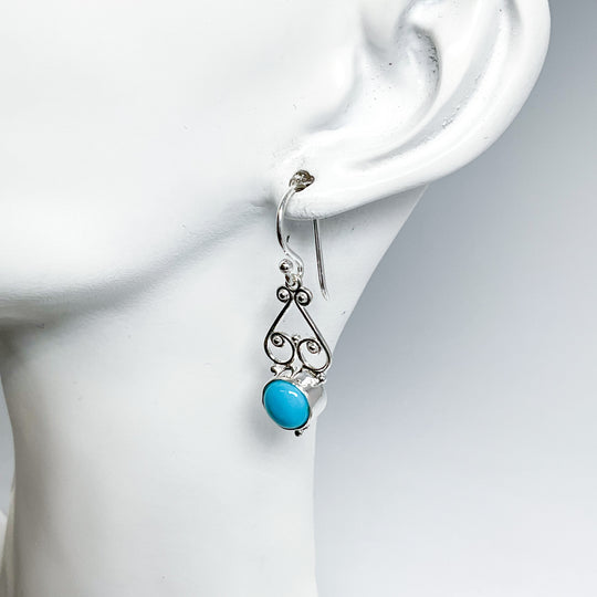 Turquoise Dangle Earrings - High Quality - Rocks and Gems Canada