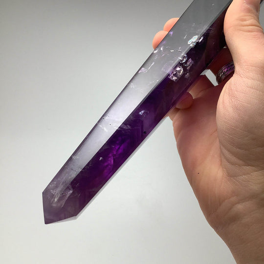 Double Terminated Amethyst Point on Stand - Rocks and Gems Canada