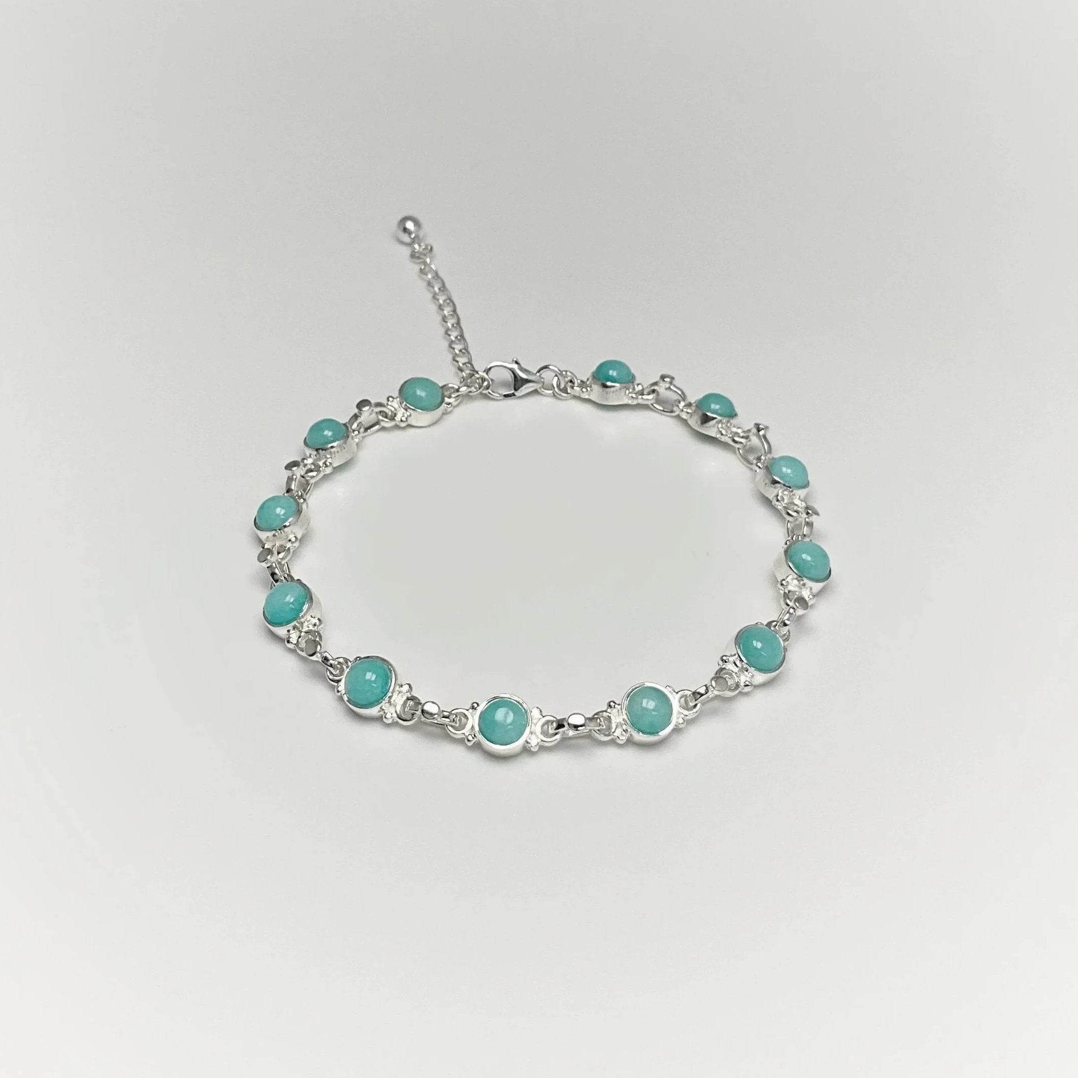 Amazonite Sterling Silver Bracelet - Rocks and Gems Canada