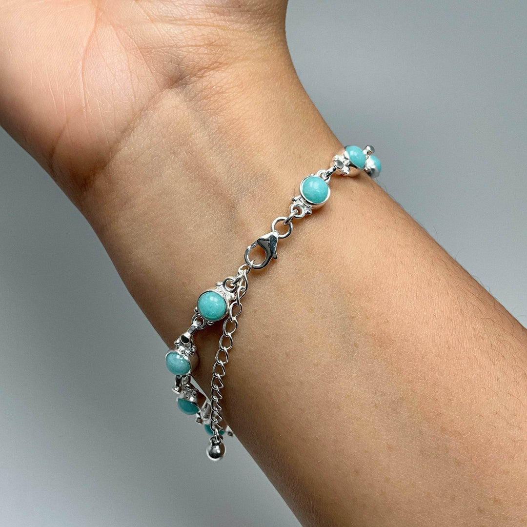 Amazonite Sterling Silver Bracelet - Rocks and Gems Canada