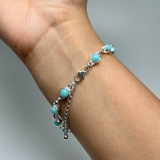 Amazonite Sterling Silver Bracelet - Rocks and Gems Canada