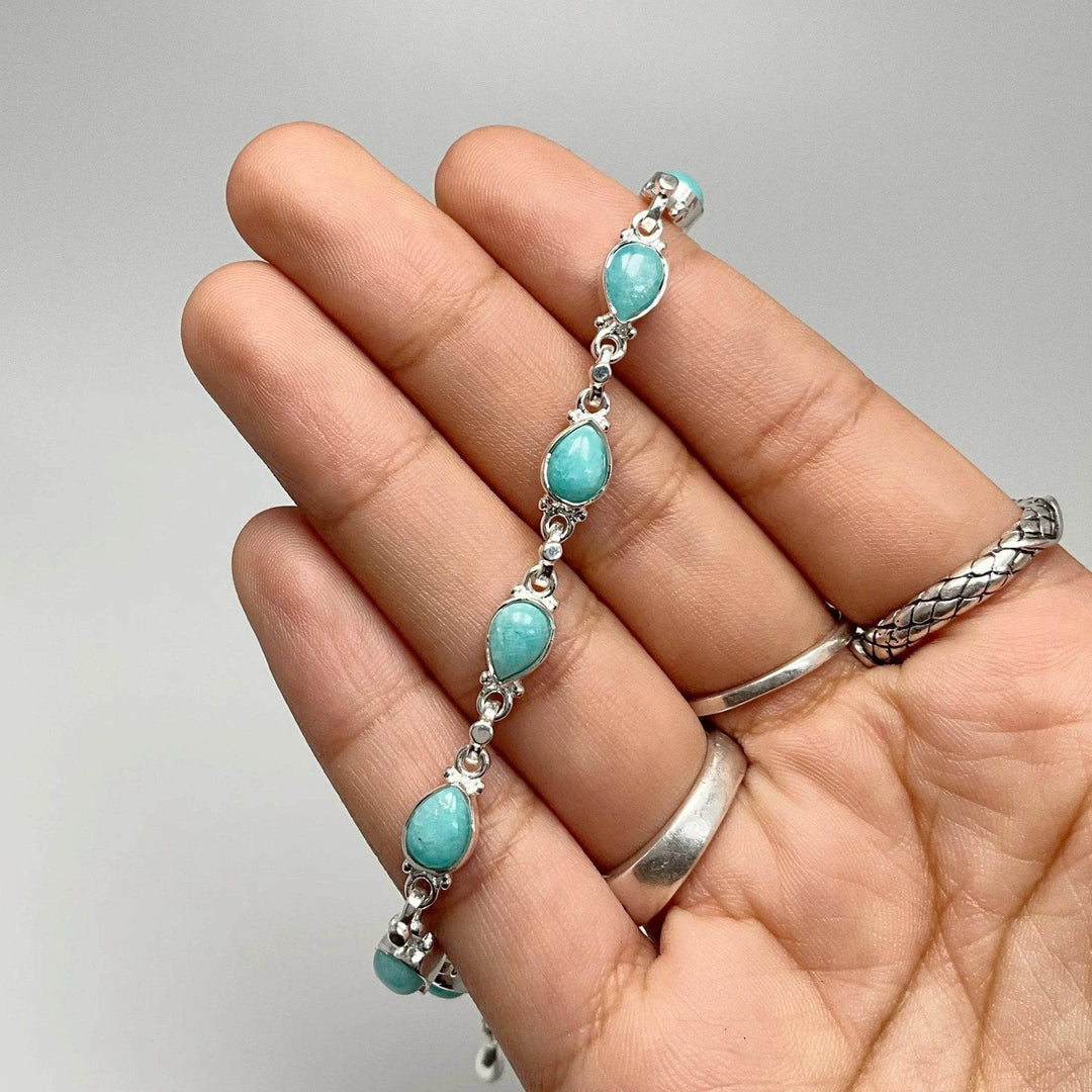 Amazonite Sterling Silver Bracelet - Rocks and Gems Canada