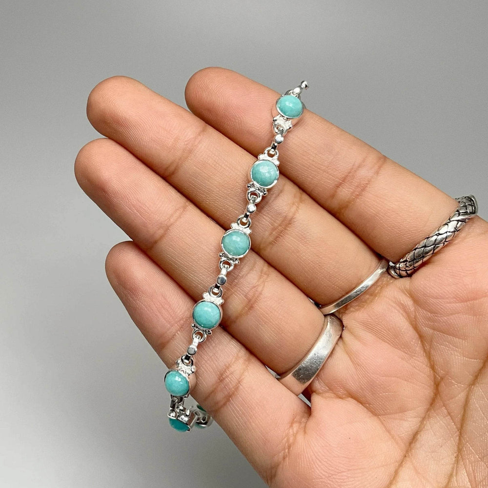 Amazonite Sterling Silver Bracelet - Rocks and Gems Canada
