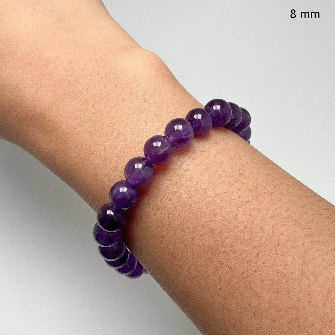 Amethyst Beaded Bracelet - Rocks and Gems Canada
