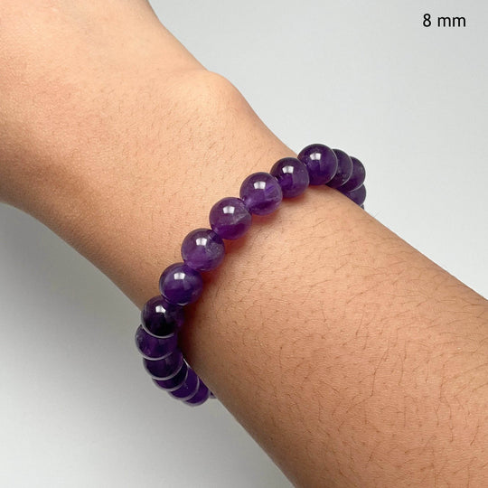 Amethyst Beaded Bracelet - Rocks and Gems Canada