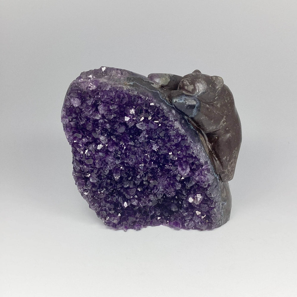 Amethyst Bear Carving - Rocks and Gems Canada