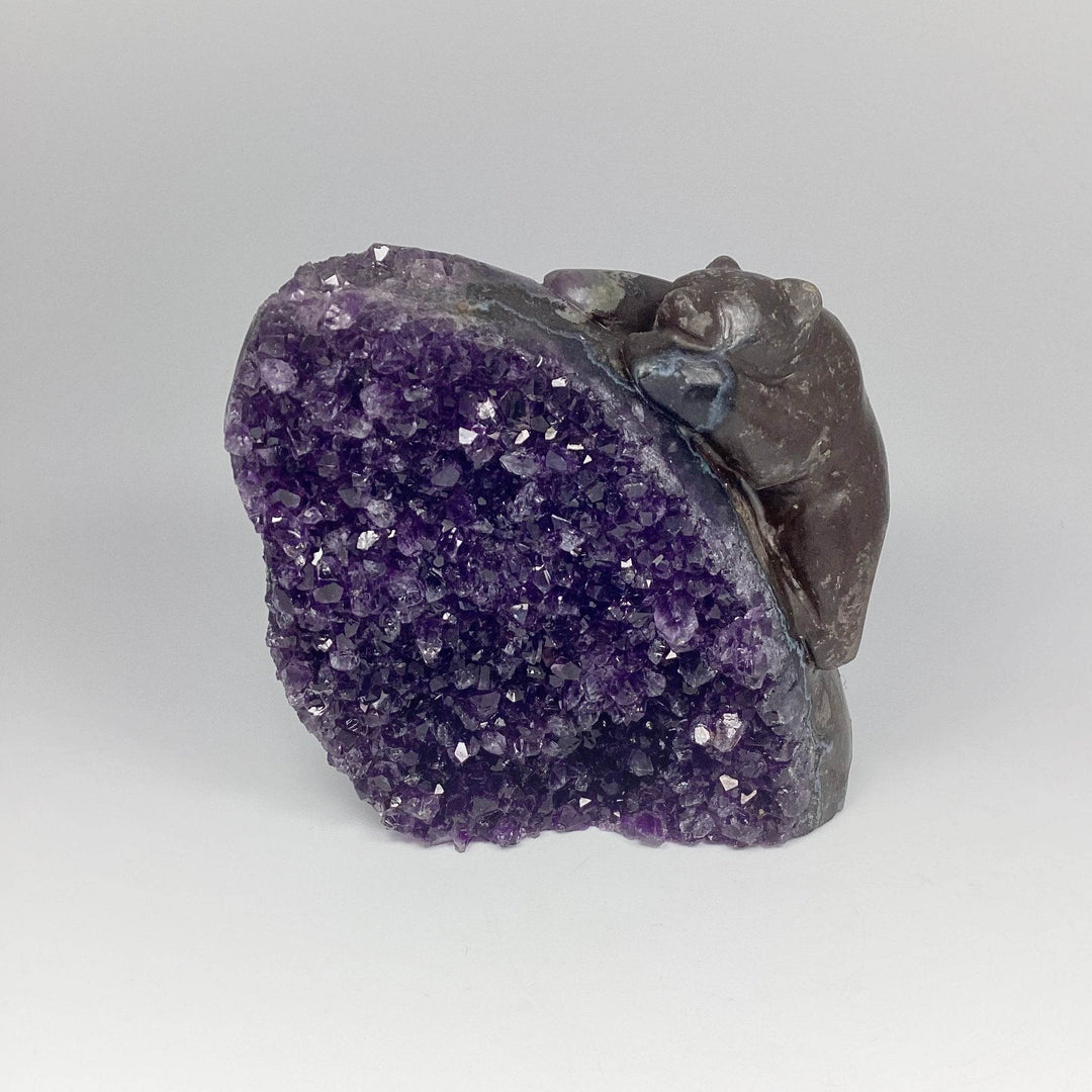 Amethyst Bear Carving - Rocks and Gems Canada