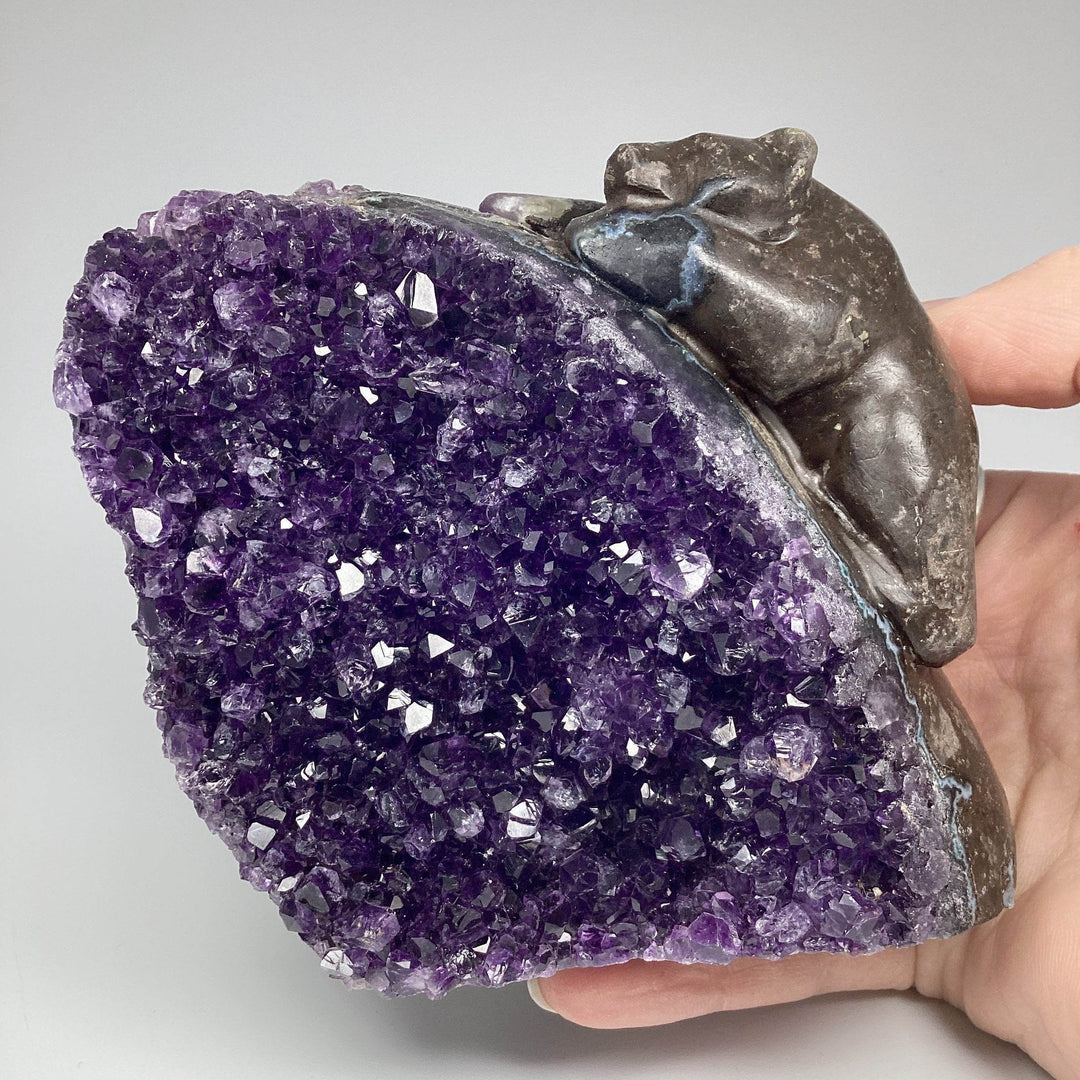 Amethyst Bear Carving - Rocks and Gems Canada