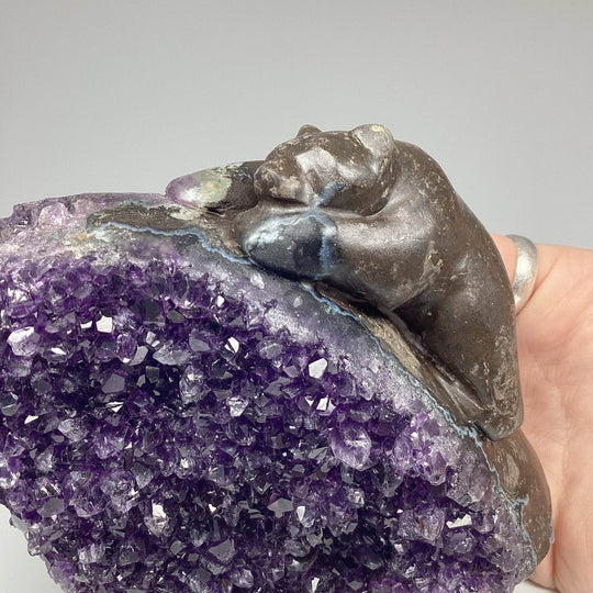 Amethyst Bear Carving - Rocks and Gems Canada