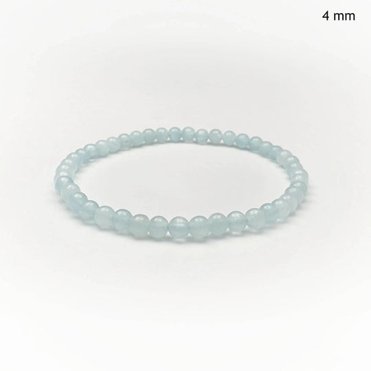 Aquamarine Beaded Bracelet - Rocks and Gems Canada
