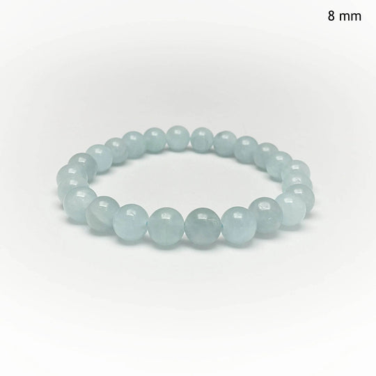 Aquamarine Beaded Bracelet - Rocks and Gems Canada