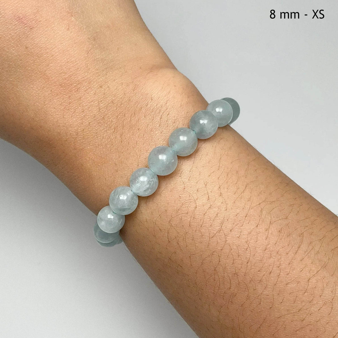 Aquamarine Beaded Bracelet - Rocks and Gems Canada