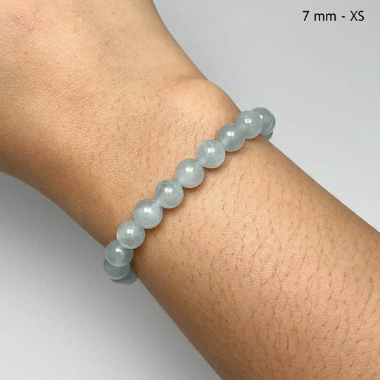 Aquamarine Beaded Bracelet - Rocks and Gems Canada