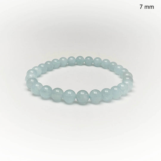 Aquamarine Beaded Bracelet - Rocks and Gems Canada