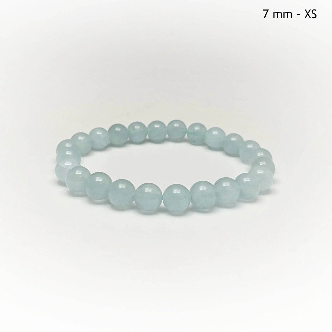 Aquamarine Beaded Bracelet - Rocks and Gems Canada