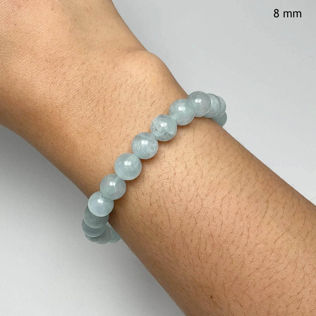 Aquamarine Beaded Bracelet - Rocks and Gems Canada