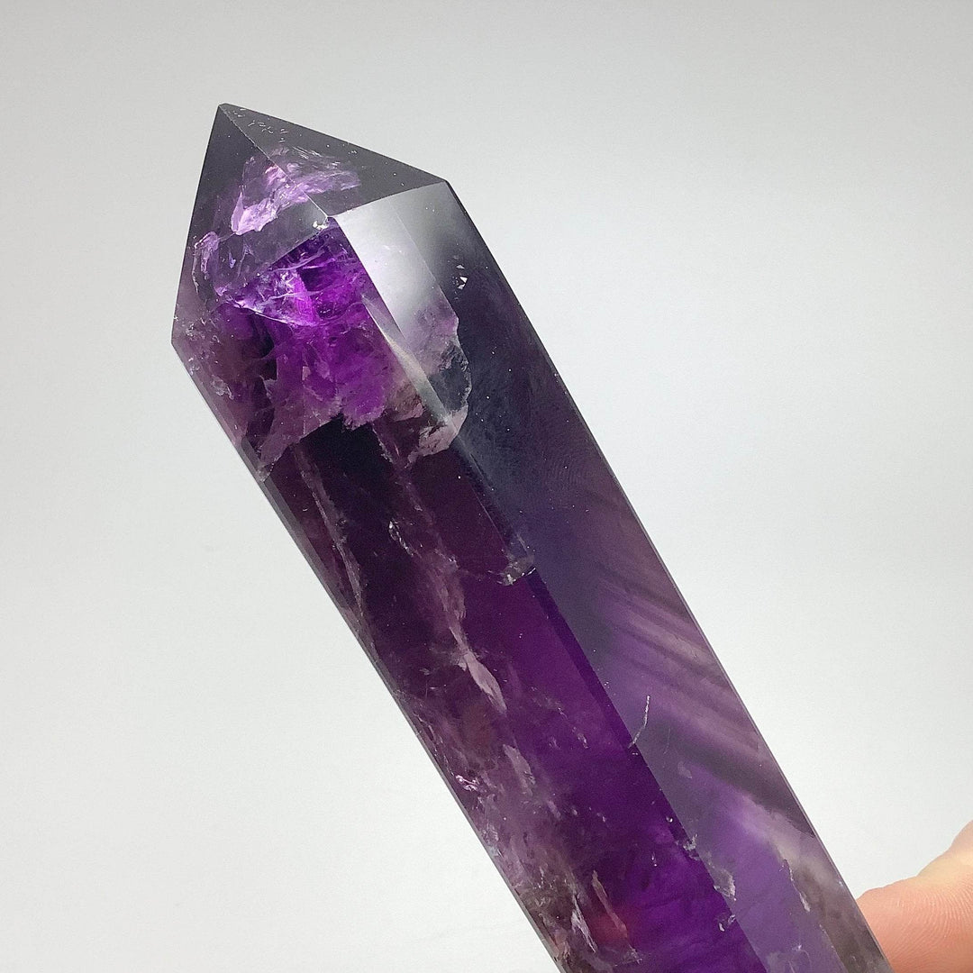 Double Terminated Amethyst Point on Stand - Rocks and Gems Canada