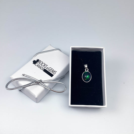 Black Ethiopian Opal Pendant - Rocks and Gems Canada