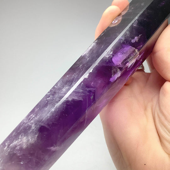 Double Terminated Amethyst Point on Stand - Rocks and Gems Canada